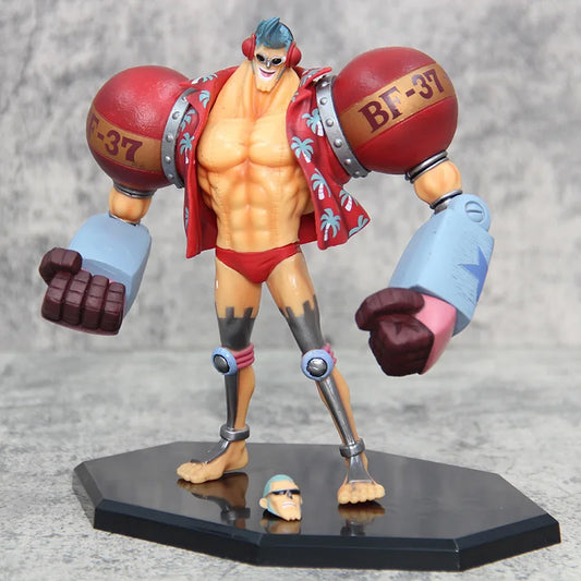 One Piece Franky Double Head Interchangeable Anime Figure PVC