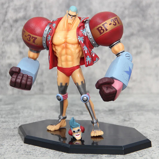 One Piece Franky Double Head Interchangeable Anime Figure PVC