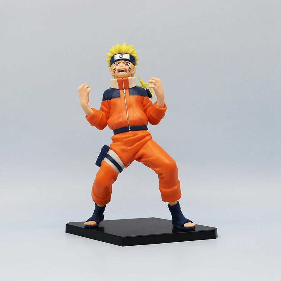 Nine-Tailed Fox Naruto & Curse Seal Uchiha Sasuke Anime Figure PVC