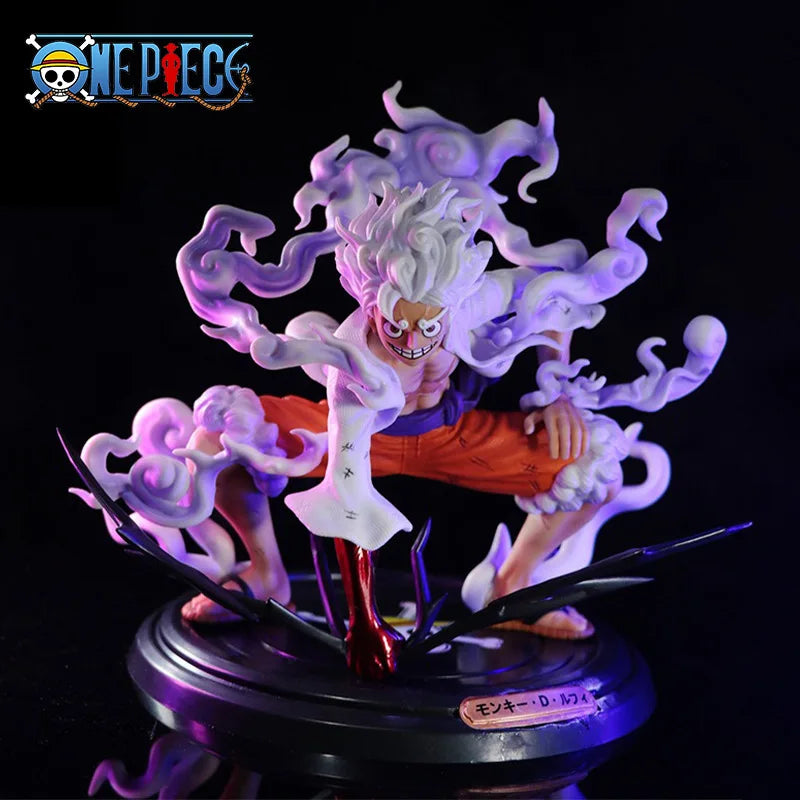 One Piece Nika Luffy Gear 5 Sun God Anime Figure PVC