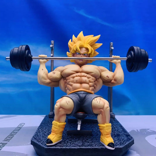 Dragon Ball Goku Fitness Barbell Anime Figure PVC