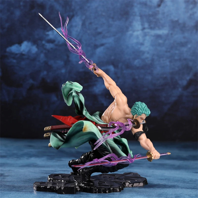 One Piece Roronoa Zoro Three-blade Anime Figure PVC