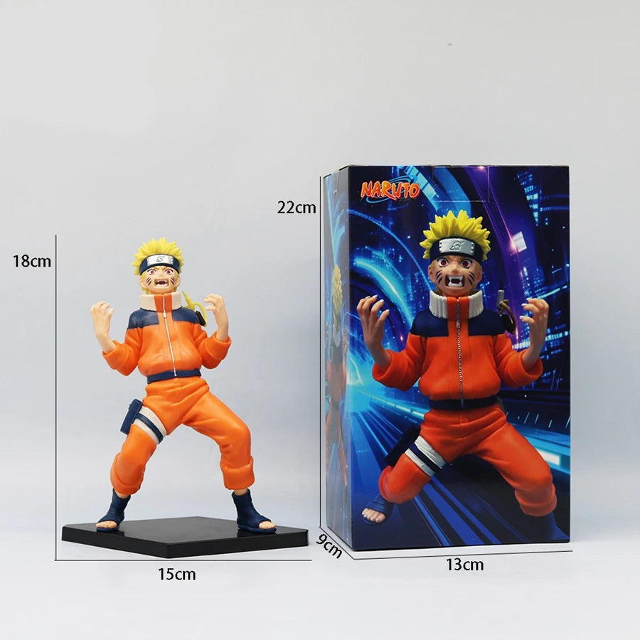 Nine-Tailed Fox Naruto & Curse Seal Uchiha Sasuke Anime Figure PVC