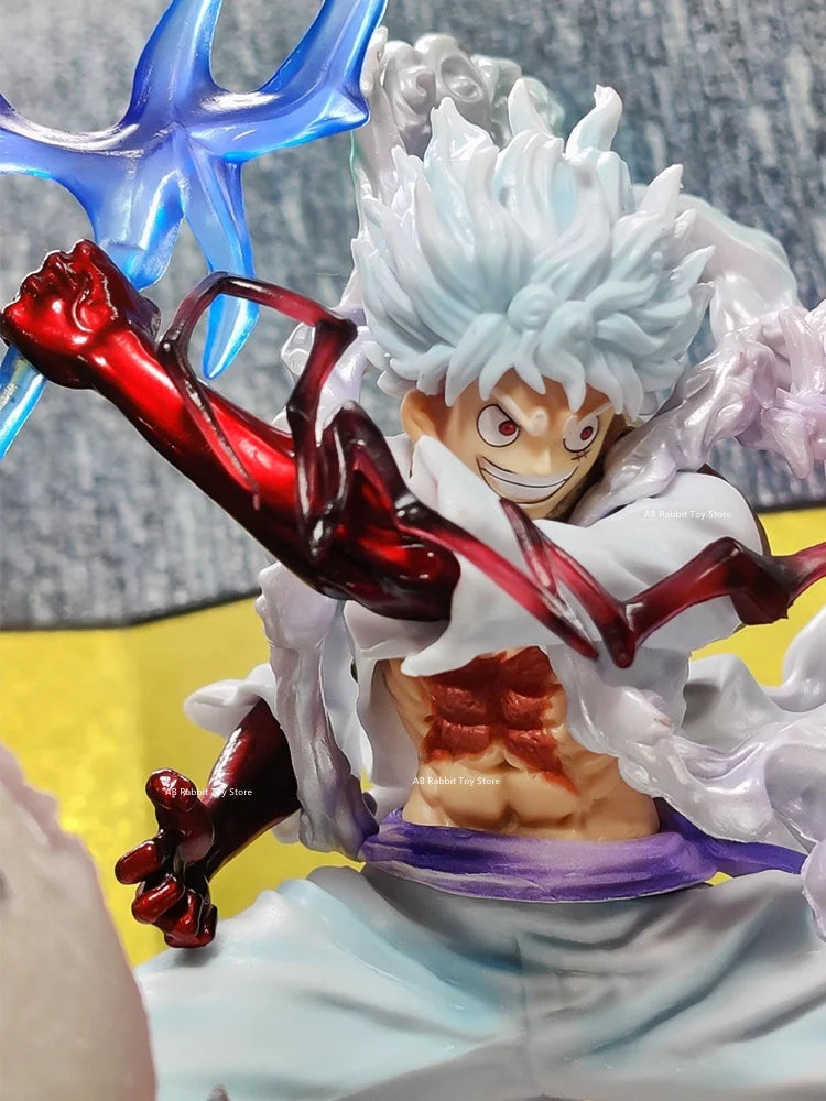 One Piece Nika Luffy Sun God Gear 5 With Light Ball Anime Figure PVC