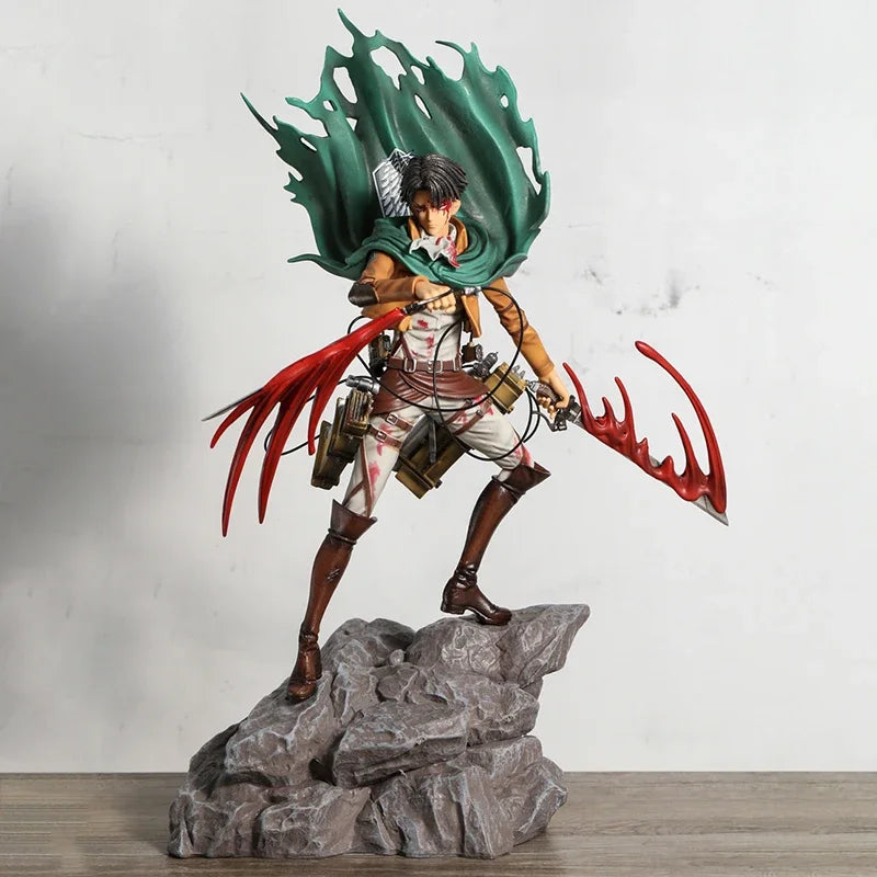 Attack on Titan Levi and Mikasa Ackerman Anime Figure PVC