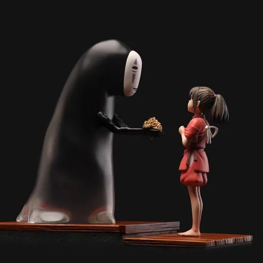 Spirited Away Chihiro & No Face Man Anime Figure PVC