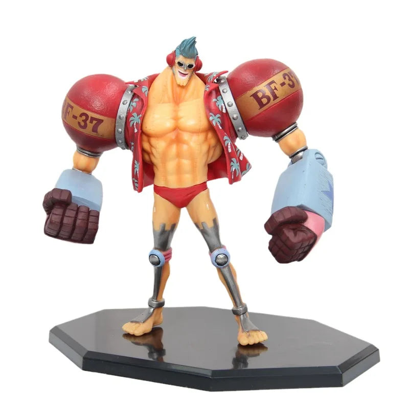 One Piece Franky Double Head Interchangeable Anime Figure PVC