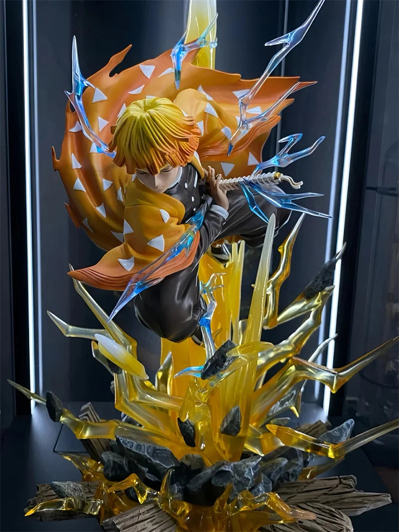 Demon Slayer Agatsuma Zen'Itsu Luminous Double Headed Anime Figure PVC