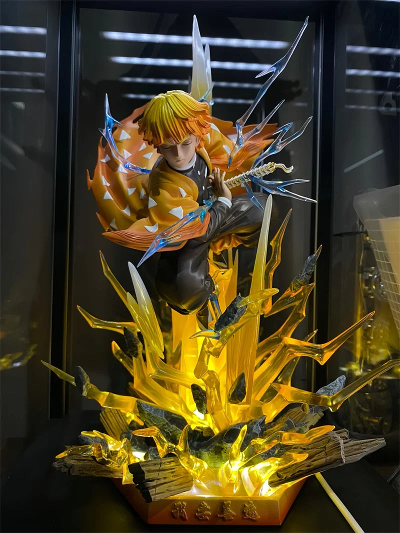 Demon Slayer Agatsuma Zen'Itsu Luminous Double Headed Anime Figure PVC