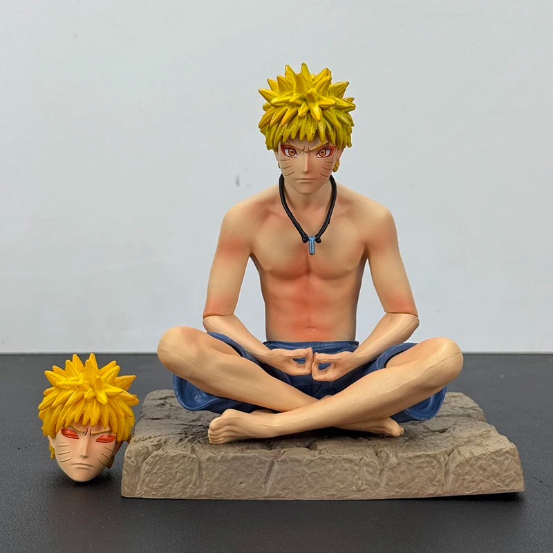 Uzumaki Naruto & Jiraya Sitting Mode Anime Figure PVC