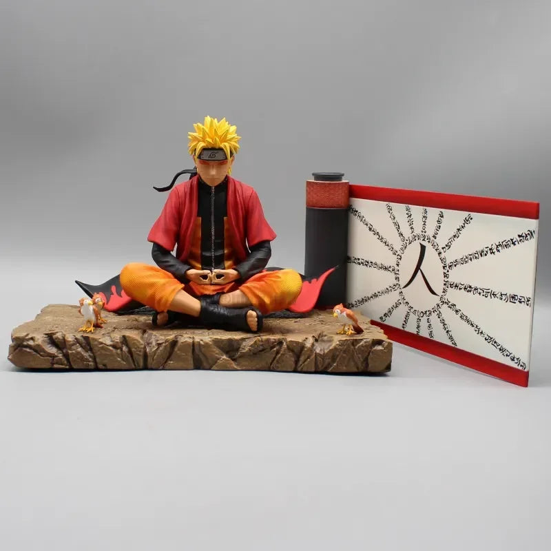 Uzumaki Naruto Anime sit In Meditation Posture Anime Fiugure PVC
