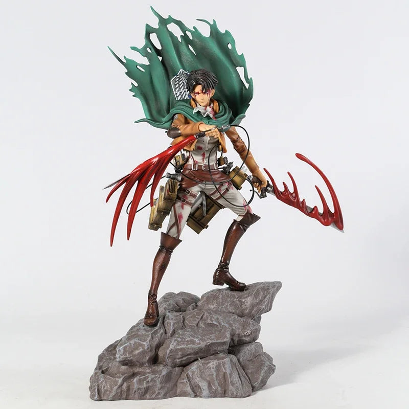 Attack on Titan Levi and Mikasa Ackerman Anime Figure PVC