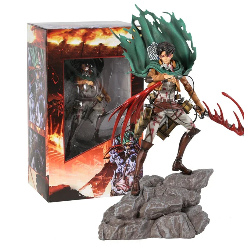 Attack on Titan Levi and Mikasa Ackerman Anime Figure PVC
