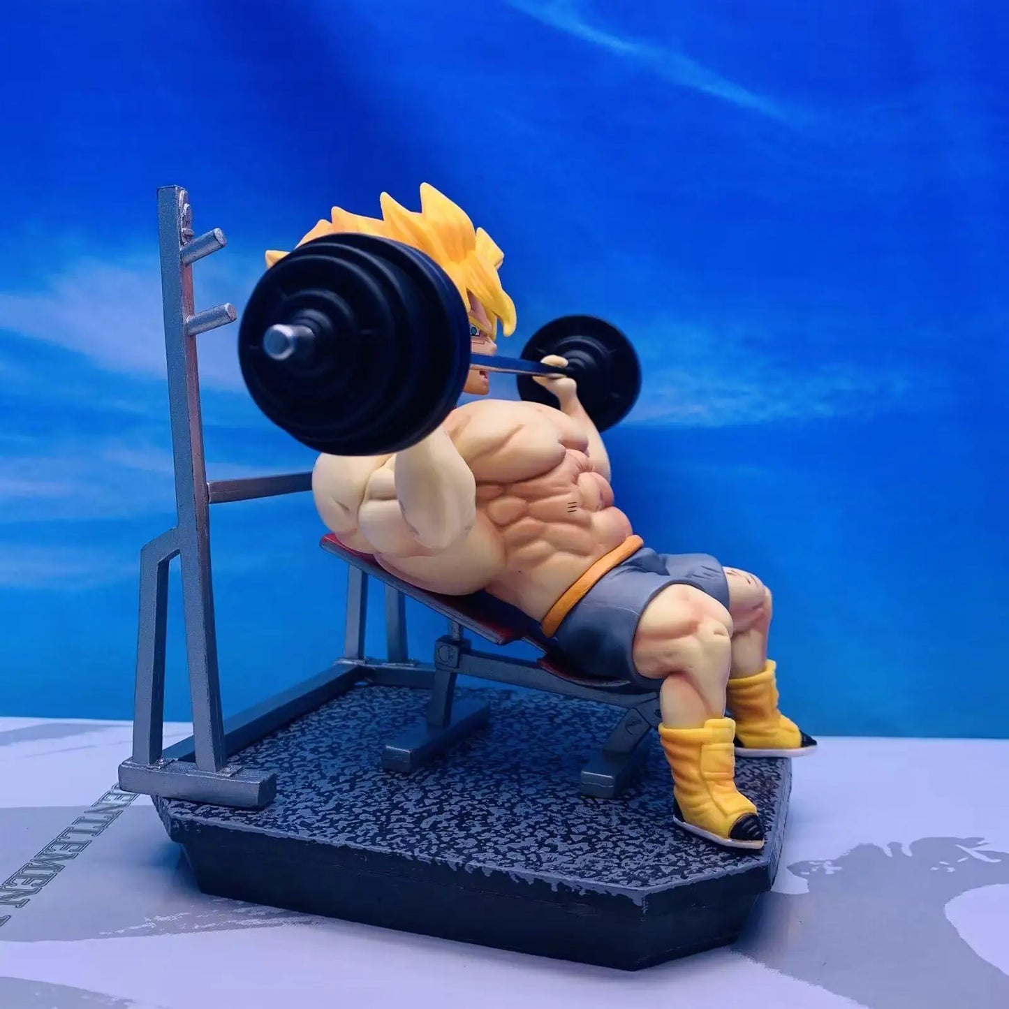 Dragon Ball Goku Fitness Barbell Anime Figure PVC