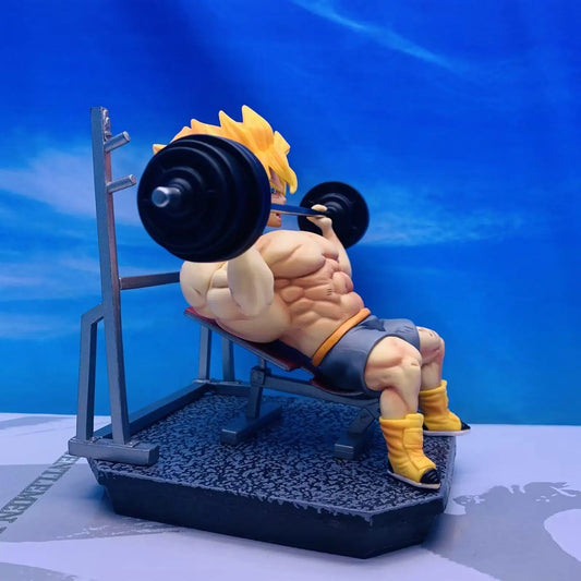 Dragon Ball Goku Fitness Barbell Anime Figure PVC