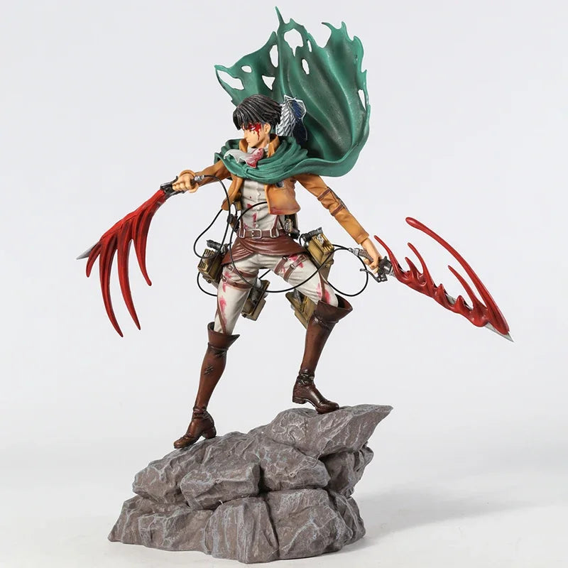 Attack on Titan Levi and Mikasa Ackerman Anime Figure PVC