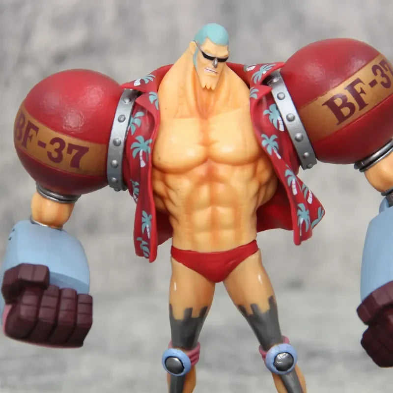 One Piece Franky Double Head Interchangeable Anime Figure PVC
