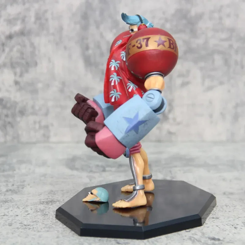 One Piece Franky Double Head Interchangeable Anime Figure PVC