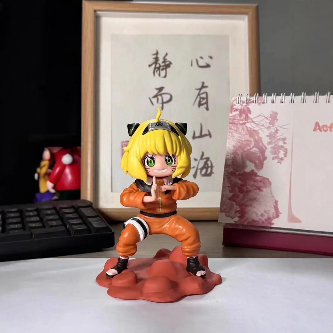 Anya Cos Naruto Pink and Yellow Hair Anime Figure PVC