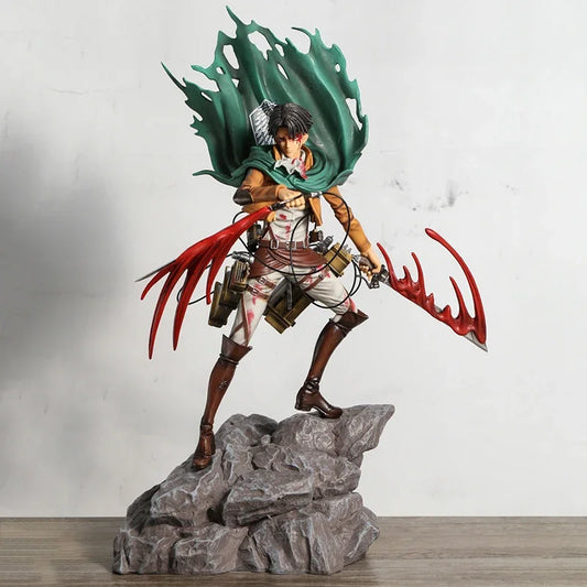 Attack on Titan Levi and Mikasa Ackerman Anime Figure PVC