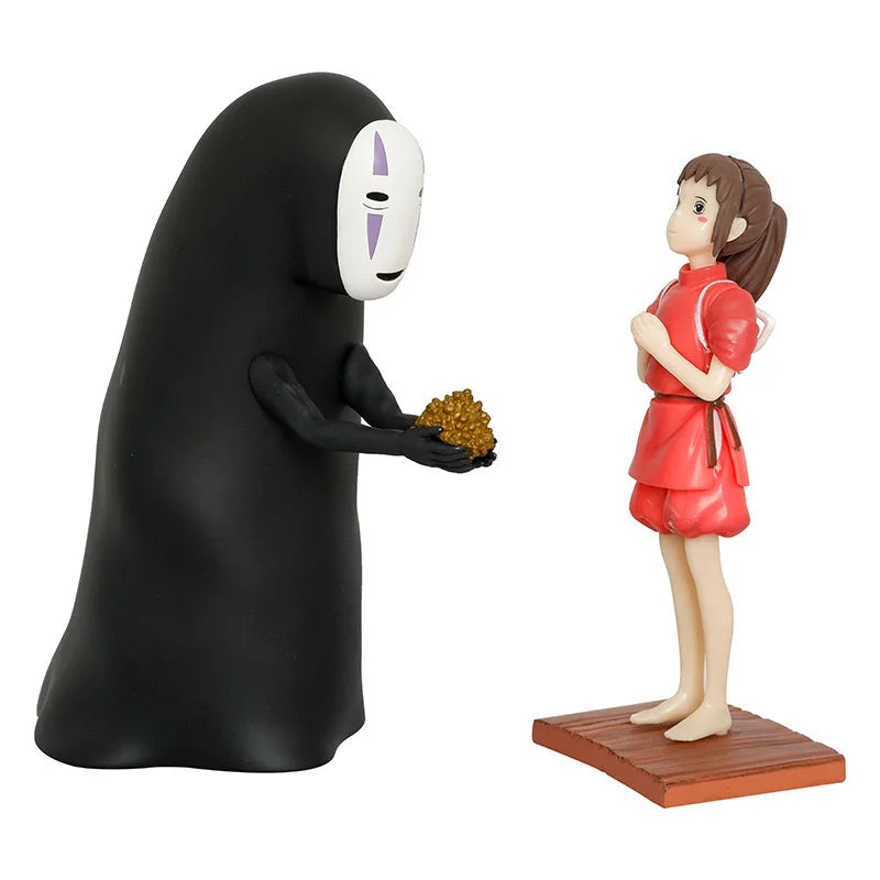 Spirited Away Chihiro & No Face Man Anime Figure PVC