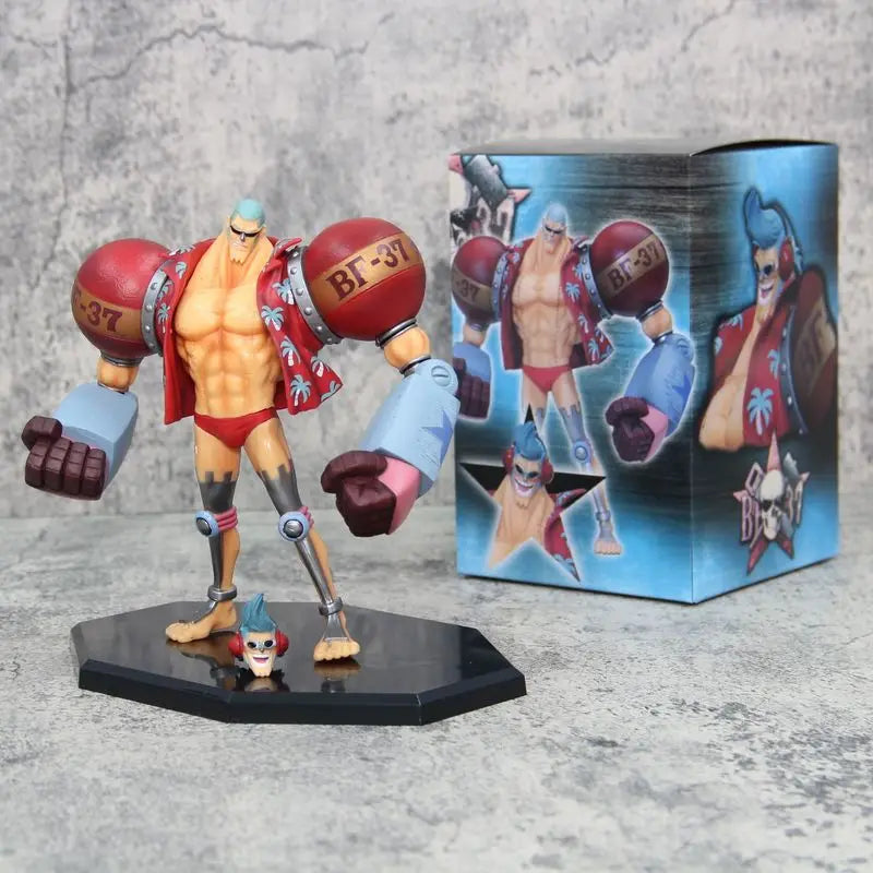One Piece Franky Double Head Interchangeable Anime Figure PVC