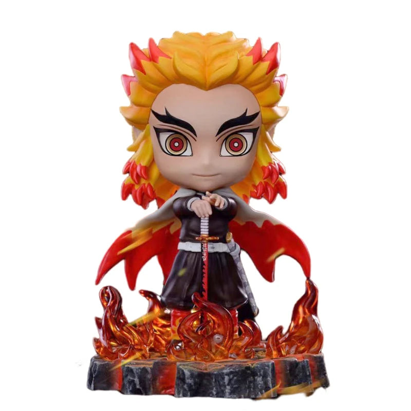 Demon Slayer Kamado Nezuko and Kyojuro Rengoku Anime Figure PVC