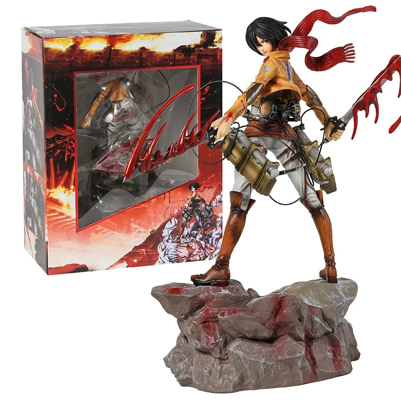 Attack on Titan Levi and Mikasa Ackerman Anime Figure PVC