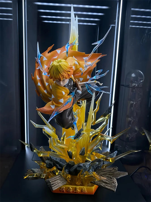 Demon Slayer Agatsuma Zen'Itsu Luminous Double Headed Anime Figure PVC