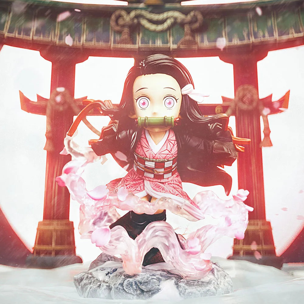 Demon Slayer Kamado Nezuko and Kyojuro Rengoku Anime Figure PVC