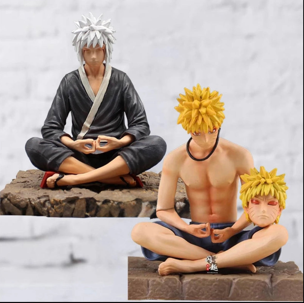 Uzumaki Naruto & Jiraya Sitting Mode Anime Figure PVC